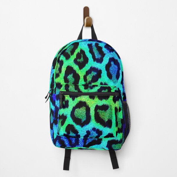 Colorful Hipster Neon Animal Print Artwork Backpack