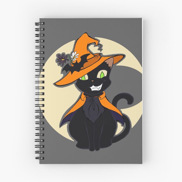 Item preview, Halloween Witchy Kitty in Black designed and sold by FunHappyCute.