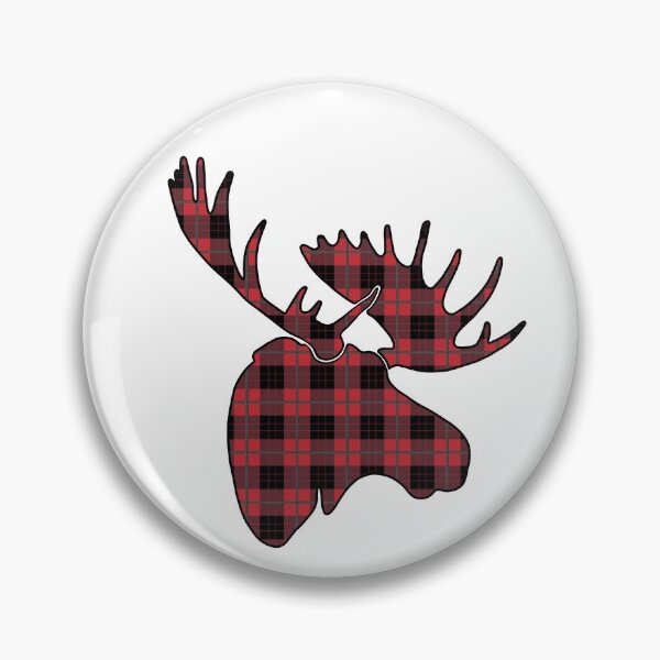 Item preview, Red and Black Plaid Tartan Moose Head designed and sold by Gsallicat.