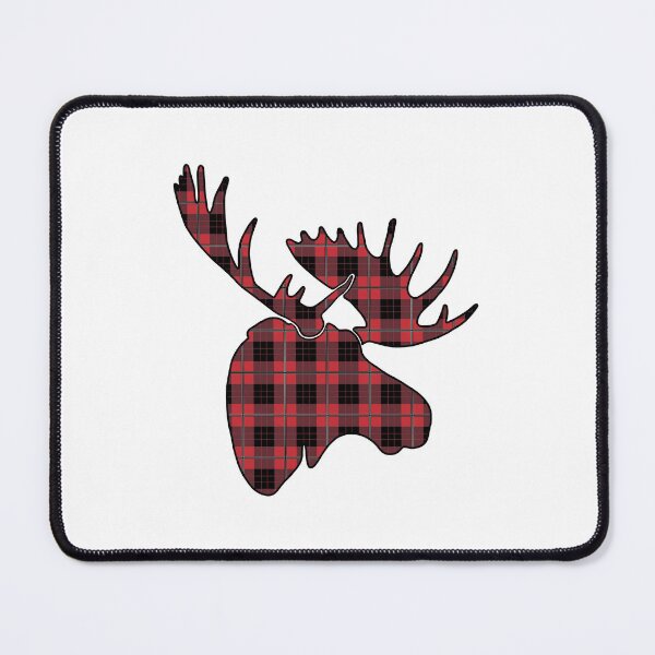 Item preview, Red and Black Plaid Tartan Moose Head designed and sold by Gsallicat.
