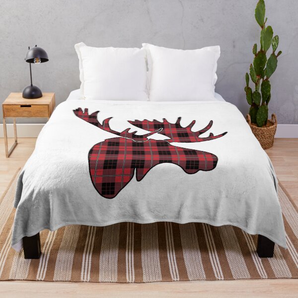 Item preview, Red and Black Plaid Tartan Moose Head designed and sold by Gsallicat.