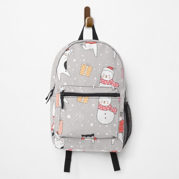 Item preview, Christmas Cats and Snowman Winter Print designed and sold by Pinkmagenta.