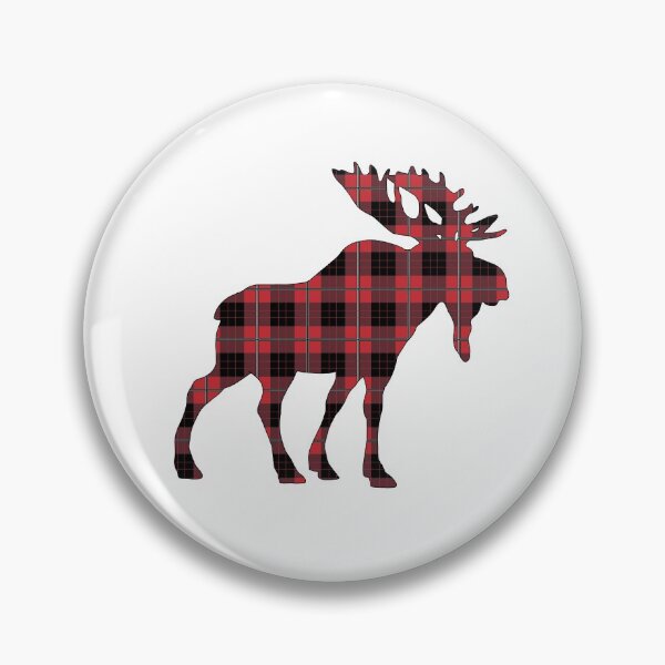 Item preview, Red and Black Plaid Tartan Moose  designed and sold by Gsallicat.