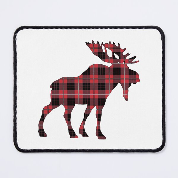 Item preview, Red and Black Plaid Tartan Moose  designed and sold by Gsallicat.