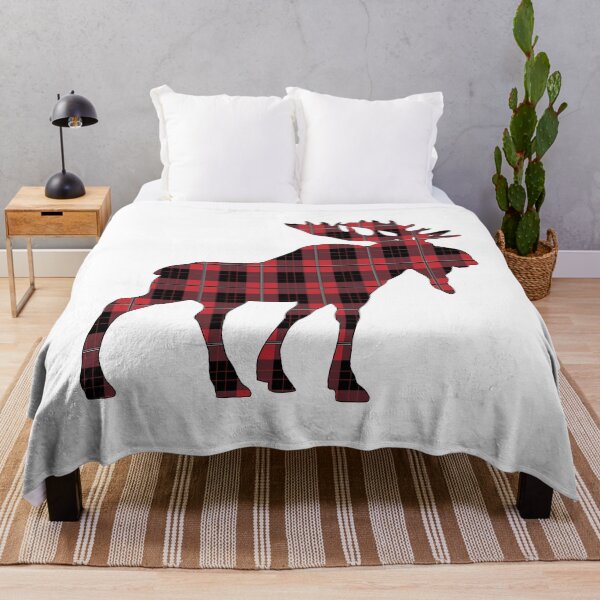 Item preview, Red and Black Plaid Tartan Moose designed and sold by Gsallicat.