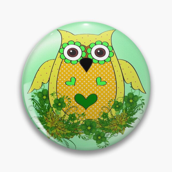 Item preview, Pretty Green Owl, fantasy art designed and sold by LoneAngel.