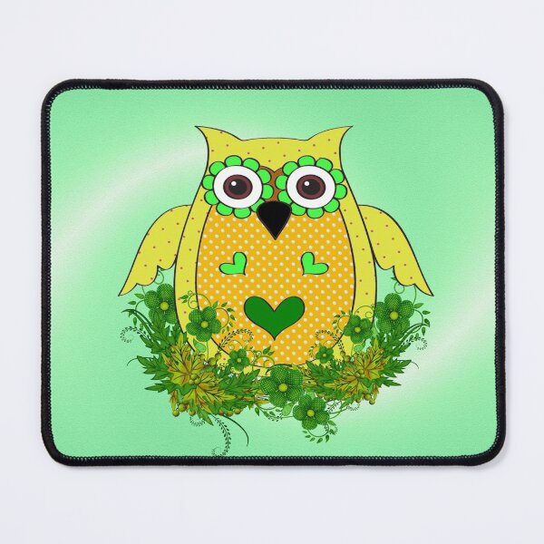 Item preview, Pretty Green Owl, fantasy art designed and sold by LoneAngel.