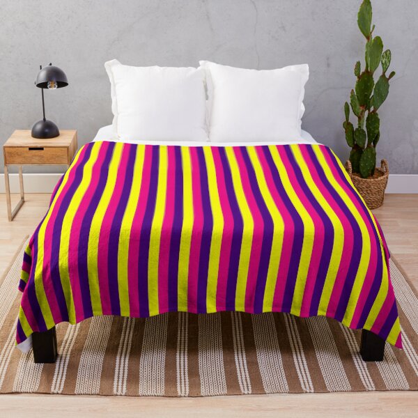 Item preview, Funky Trippy Vertical Stripes Pattern - Yellow Pink Purple Stripes designed and sold by that5280lady.