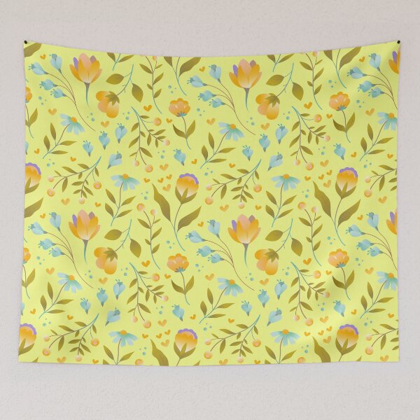 Item preview, Yellow Floral Pattern designed and sold by NeonxHeart.