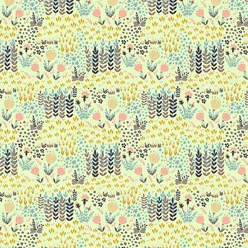 Artwork thumbnail, Botanical Pattern by NeonxHeart
