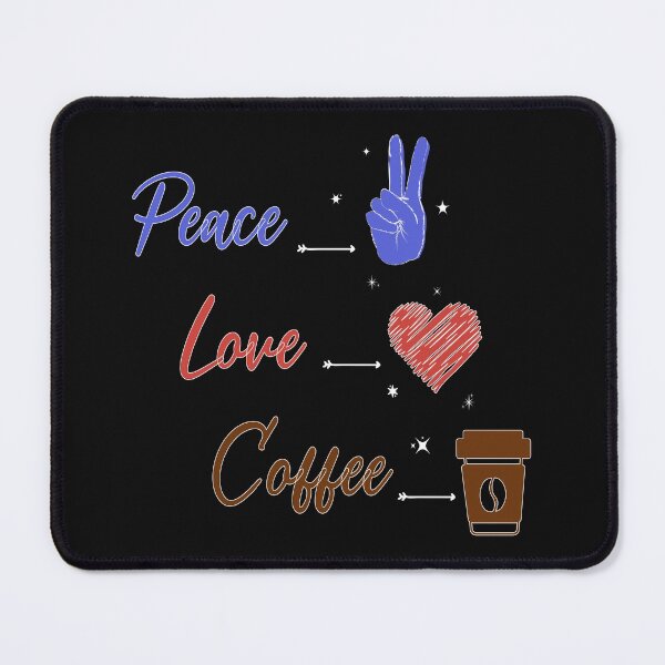 Item preview, Peace Love Coffee Lovers Hippie Gifts T-Shirt designed and sold by wasimedox.