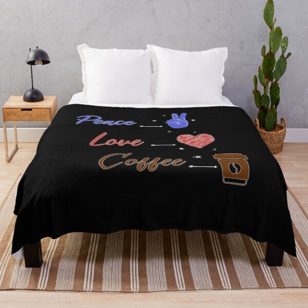 Item preview, Peace Love Coffee Lovers Hippie Gifts T-Shirt designed and sold by wasimedox.