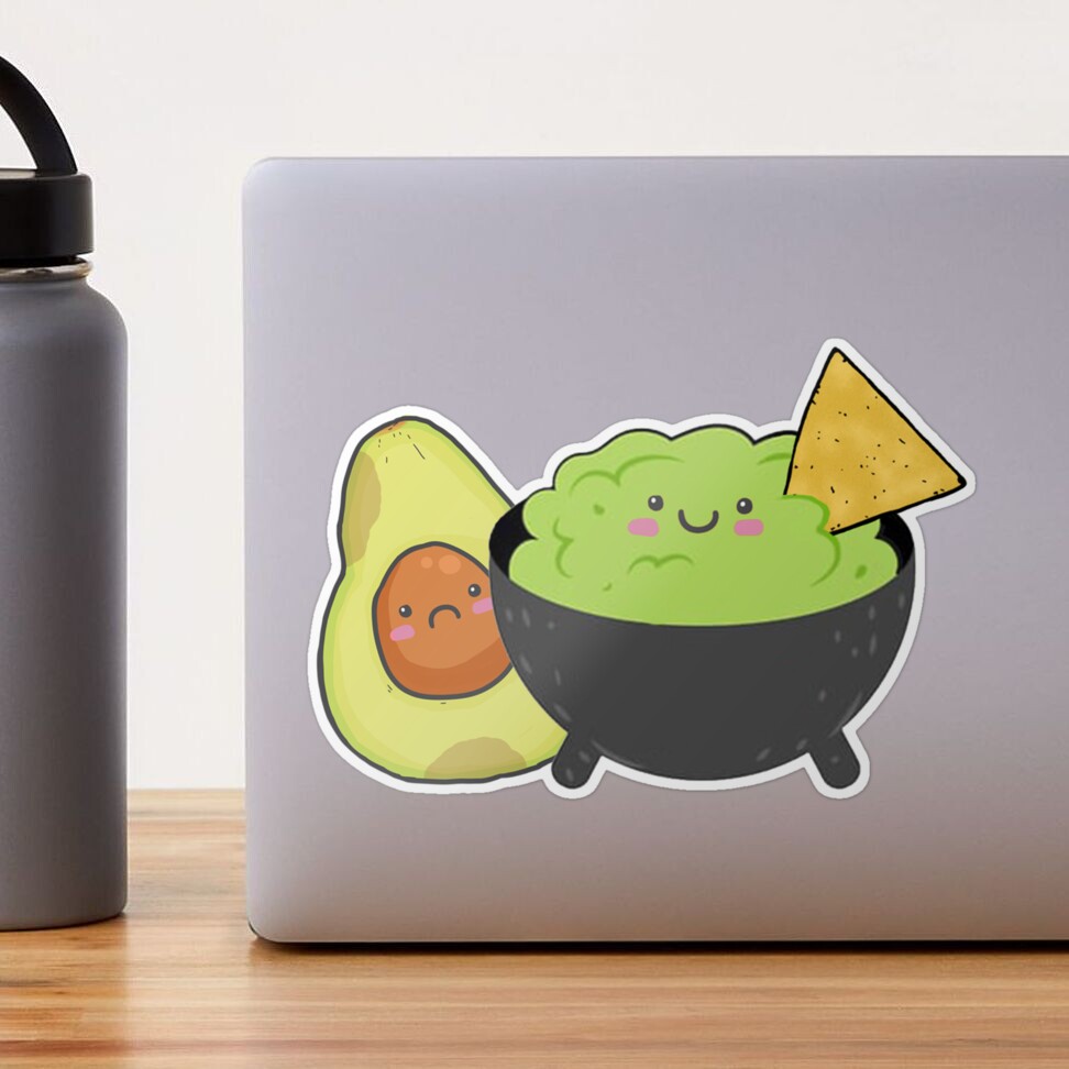 Guacamole the Avocado Cow Nugget - Cute Kawaii Vinyl Sticker | Laptop  Sticker | Water bottle Sticker | Waterproof Sticker Decal | Gift