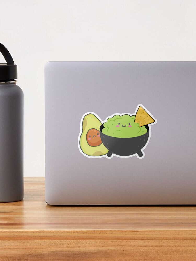 Guacamole the Avocado Cow- Cute Kawaii Vinyl Sticker | Laptop Sticker |  Water bottle Sticker | Waterproof Sticker Decal | Gift