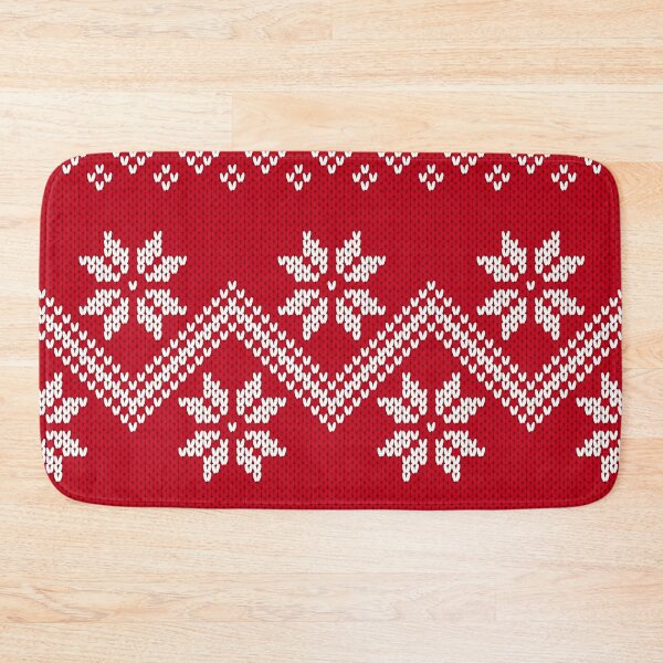 Item preview, Fair Isle Red and White Sweater Print  designed and sold by Pinkmagenta.