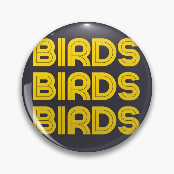 Item preview, BIRDS BIRDS BIRDS yellow text designed and sold by TheWaterBirds.