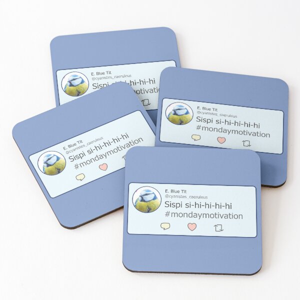 Item preview, Tweets From a Blue Tit - Cyanistes Caeruleus Monday Motivation designed and sold by Spammabelle.