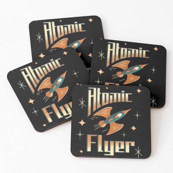 Item preview, Atomic Flyer Retro Rocket Spaceship designed and sold by ksrogersdesigns.