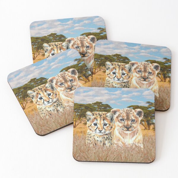 Item preview, Sweet Cheetah and Lion Cub friends designed and sold by Orianah.