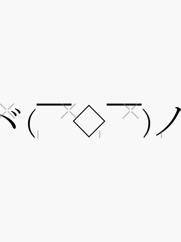 "Japanese Emoticon" Sticker for Sale by grphitee Redbubble