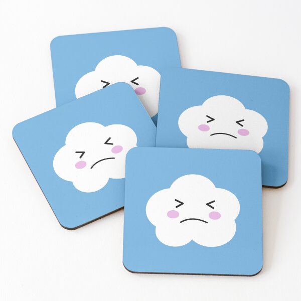 Item preview, Kawaii Style Cute UnHappy Upset Sad Little Cloud Cartoon Illustration  designed and sold by wenjunior.