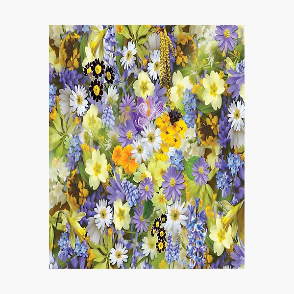 Mixed flowers pattern Photographic Print