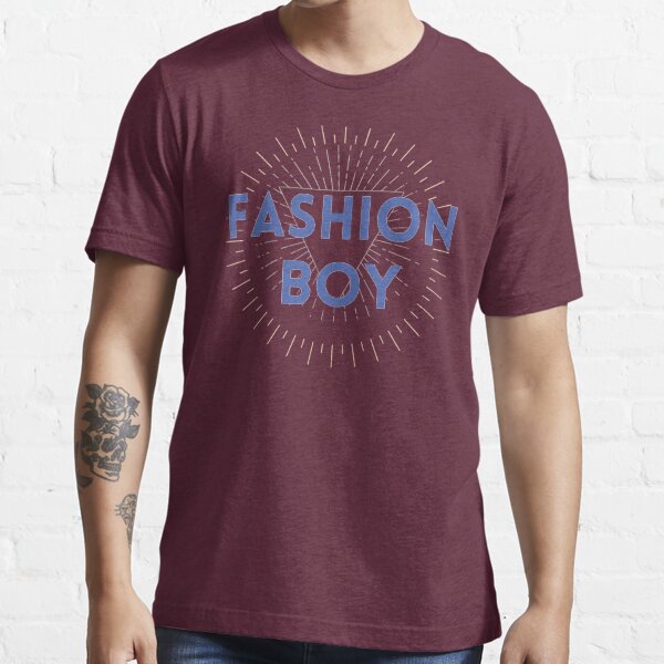 Fashion Boy bohemian watercolor Blue Essential T-Shirt