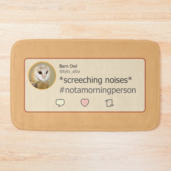 Item preview, Tweets From a Barn Owl - Tyto Alba is Definitely Not a Morning Person designed and sold by Spammabelle.