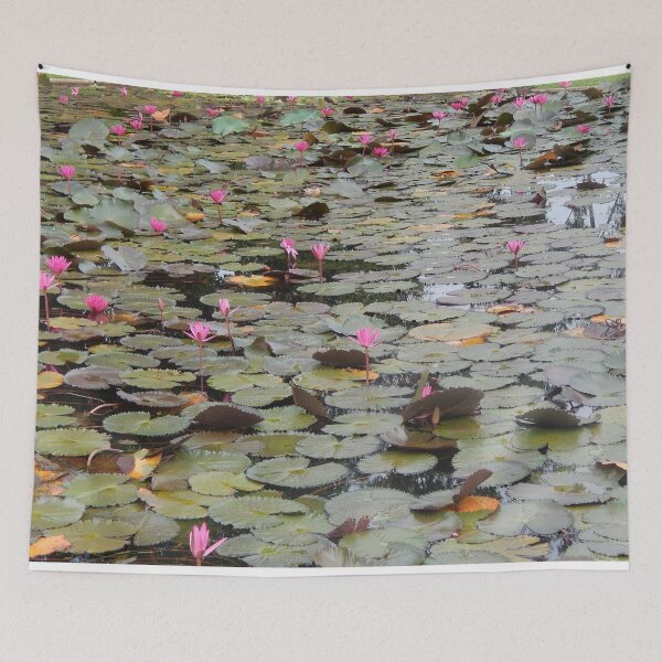 Item preview, Beautiful Pond with Pink Flowers designed and sold by Bennymp.