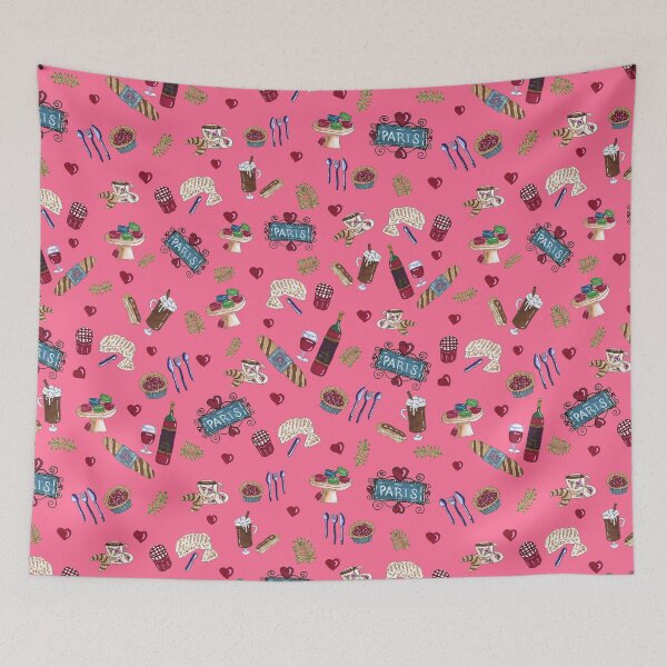 Item preview, Paris Delights on Rose’ Background by MarcyBrennanArt designed and sold by MarcyBrennanArt.