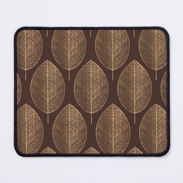 Item preview, Coffee and Chocolate Gold Golden Leaves Elegant Geometric Pattern designed and sold by Vic Torys ☆.