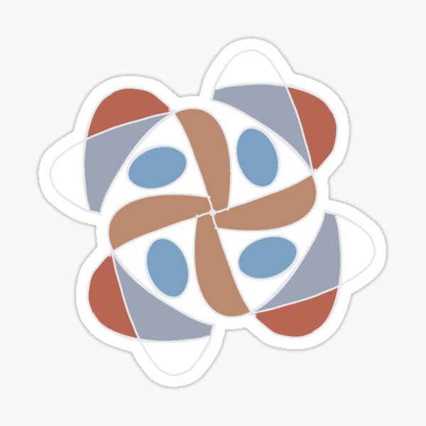 Modern Abstract Design inspired by Klee Sticker