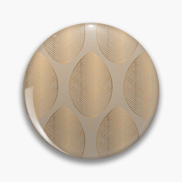 Item preview, Caramel Latte Beige Golden Leaves Elegant Geometric Pattern designed and sold by Vic Torys ☆.