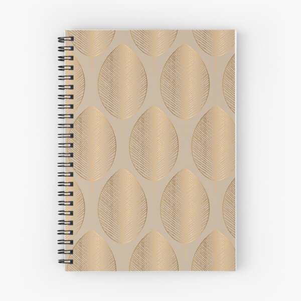 Item preview, Caramel Latte Beige Golden Leaves Elegant Geometric Pattern designed and sold by Vic Torys ☆.