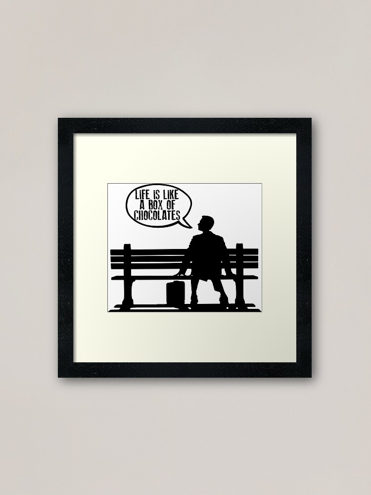 Forrest Gump Life Is Like A Box Of Chocolates Framed Art Print By Elysianart Redbubble