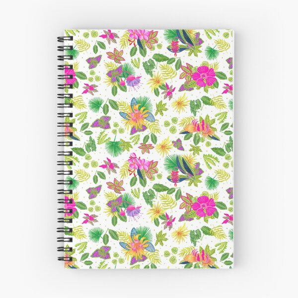 Item preview, Tropical Flowers on White Background designed and sold by MarcyBrennanArt.