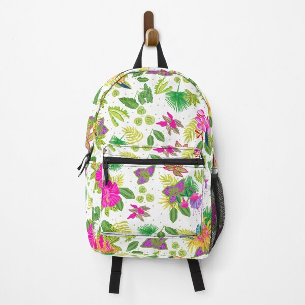 Item preview, Tropical Flowers on White Background designed and sold by MarcyBrennanArt.