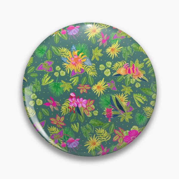 Item preview, Tropical Flowers on Teal Backgroud designed and sold by MarcyBrennanArt.