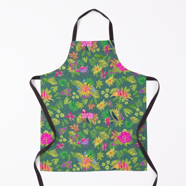 Item preview, Tropical Flowers on Teal Backgroud designed and sold by MarcyBrennanArt.