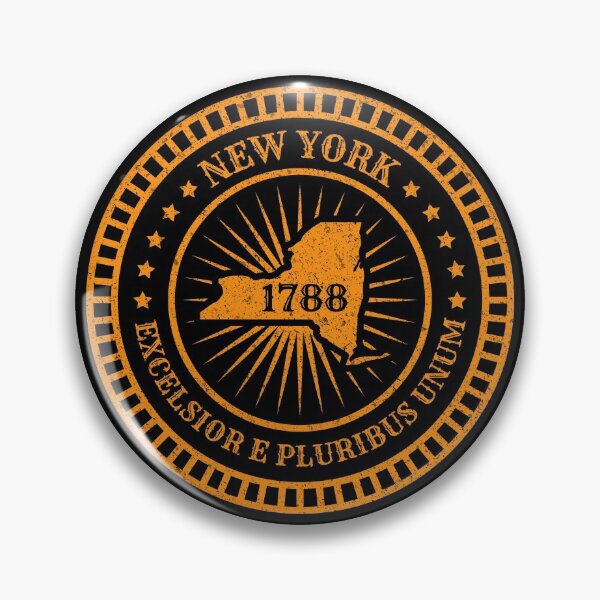 Artikelvorschau, New York State - I Heart NY Map Motto Badge - Love The Empire State USA entworfen und verkauft von Ranggasme.