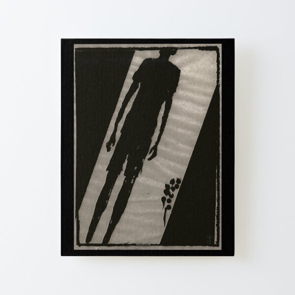 doorway figure screen print Canvas Mounted Print