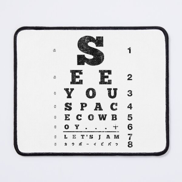 Item preview, See You Space Cowboy Eyechart (Variant) designed and sold by huckblade.