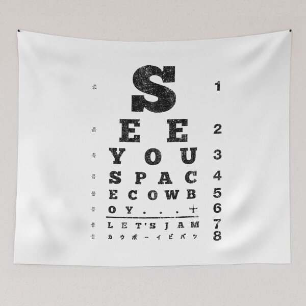 Item preview, See You Space Cowboy Eyechart (Variant) designed and sold by huckblade.