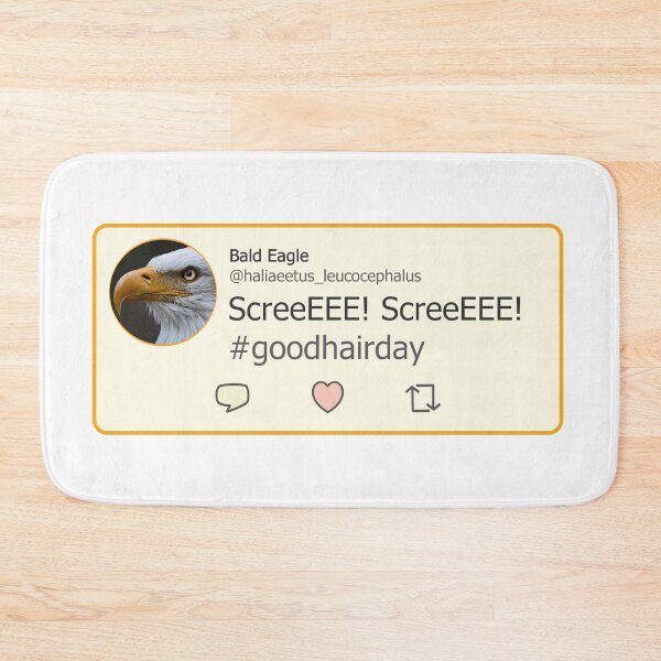 Item preview, Tweets From a Bald Eagle - Haliaeetus Leucocephalus Has a Surprisingly Good Hair Day Every Day designed and sold by Spammabelle.