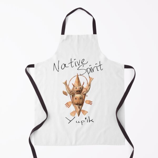 Item preview, Drawstring Bags Native American Yup'ik Water Spirits Mask Black Text designed and sold by Spirit-World.