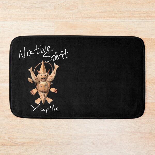 Item preview, Duffle Bags Native American Yup'ik Water Spirits Mask White Text designed and sold by Spirit-World.