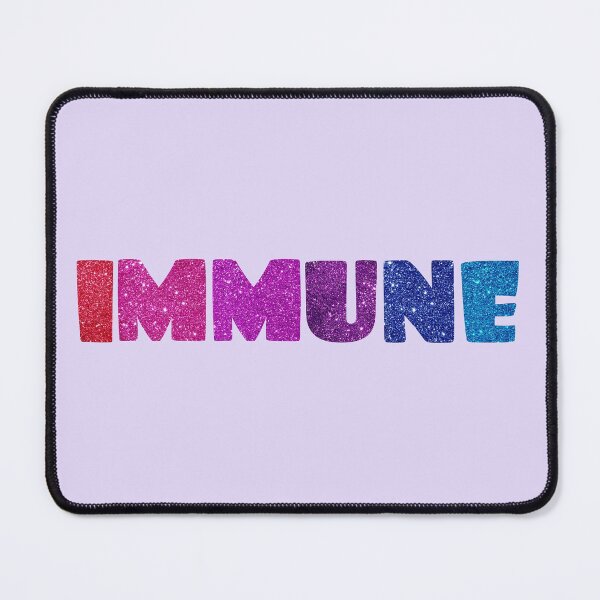 Item preview, Celebrate being vaxxed: IMMUNE in glitter-look letters (for light backgrounds) designed and sold by Ofeefee.