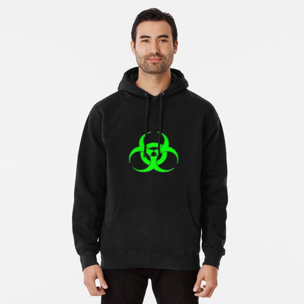 Neon Green Biohazard Sign | Pullover Hoodie