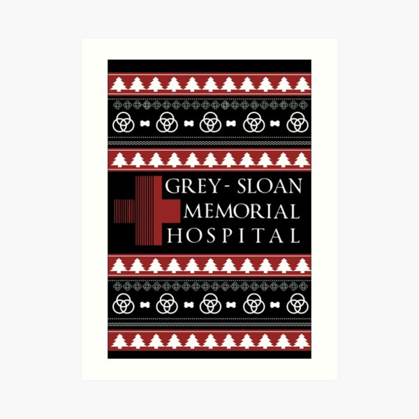 Grey Sloan Memorial Hospital Christmas T shirt Lámina artística