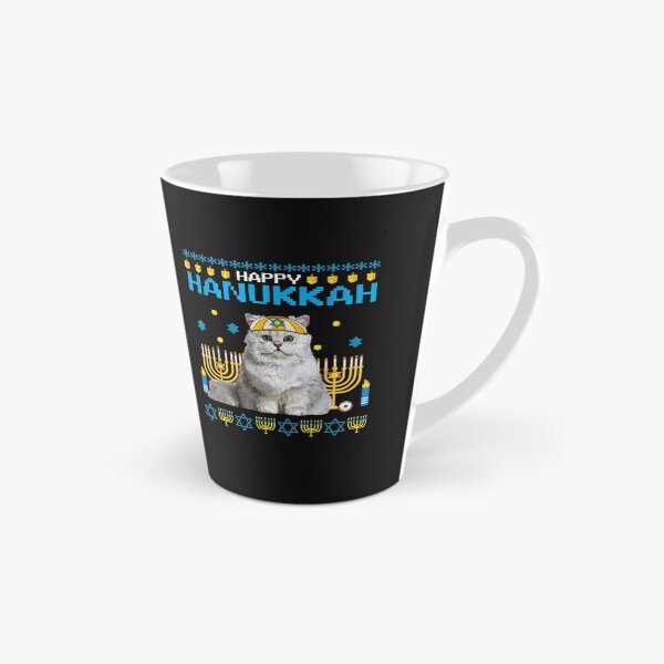 Item preview, Cat Chanukah Jewish Ugly Hanukkah Sweater Pajama T-Shirt designed and sold by Anthony-Wilson.
